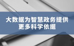 大數(shù)據(jù)為智慧政務提供更多科學依據(jù)